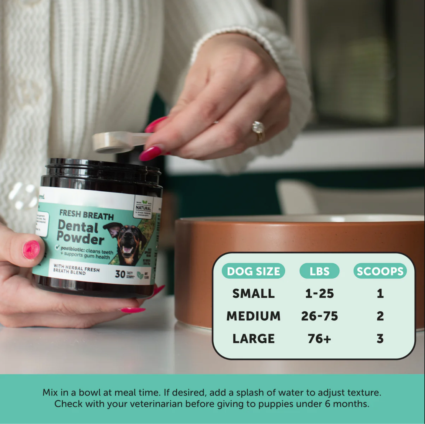 Asolla Fresh Breath Powder — Natural Dental Support for Small & Senior Dogs