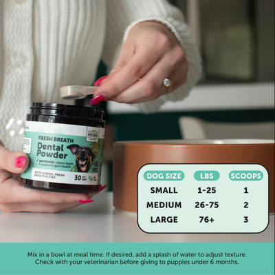 Asolla Fresh Breath Powder — Natural Dental Support for Small & Senior Dogs